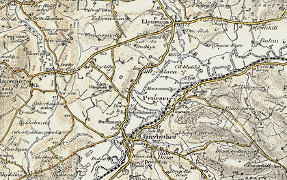 Old map of Alltyblaca in 1900-1902