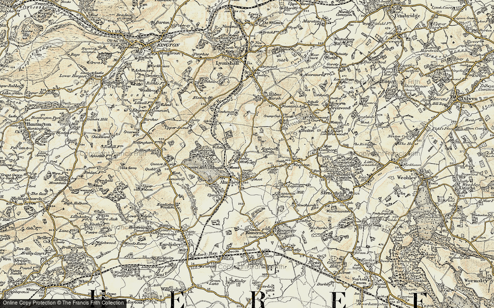 Old Map of Almeley Wootton, 1900-1901 in 1900-1901
