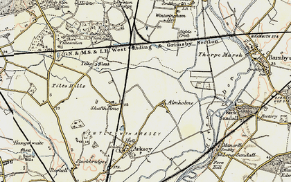 Old map of Almholme in 1903