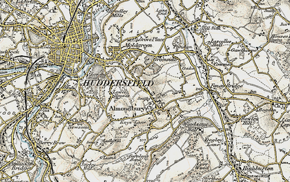 Old map of Almondbury in 1903