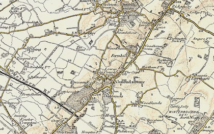 Old map of Almondsbury in 1899