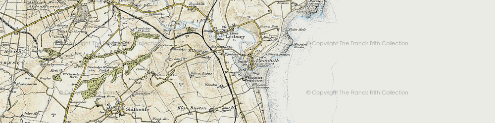 Old map of Alnmouth in 1901-1903