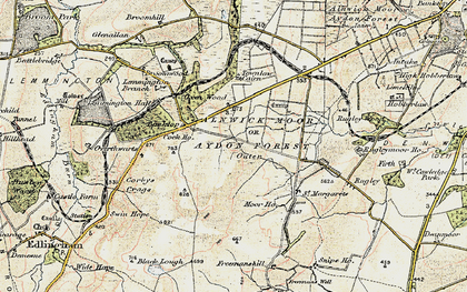 Old map of Lemmington Branch in 1901-1903