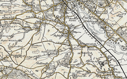 Old map of Alphington in 1899