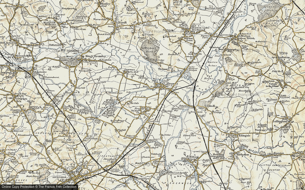 Old Map of Alrewas, 1902 in 1902