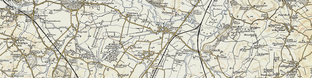 Old map of Alrewas in 1902