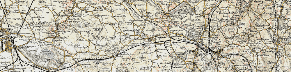 Old map of Alsager in 1902-1903