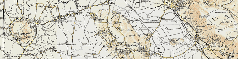Old map of Alston Sutton in 1899-1900