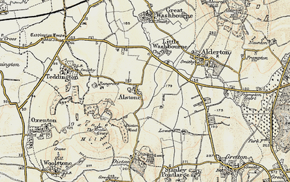 Old map of Alstone in 1899-1900