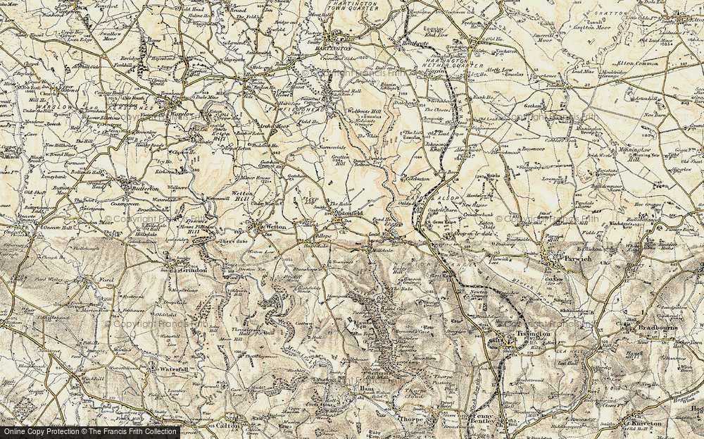 Old Map of Alstonefield, 1902-1903 in 1902-1903