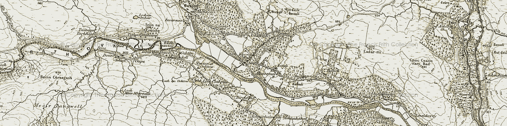 Old map of Auchurigill in 1910-1912
