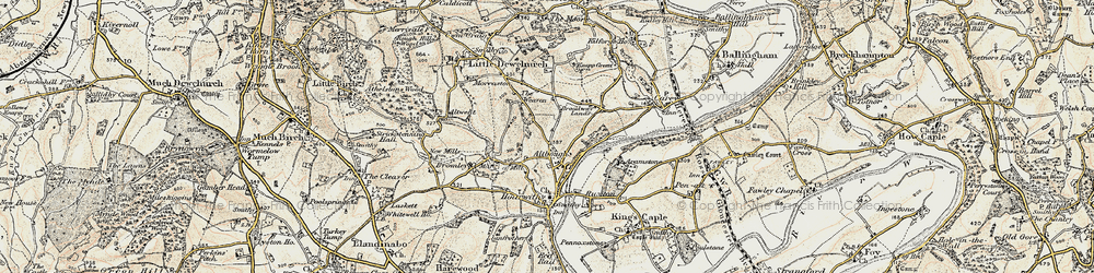 Old map of Altbough in 1899-1900