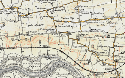 Old map of Button's Hill in 1898