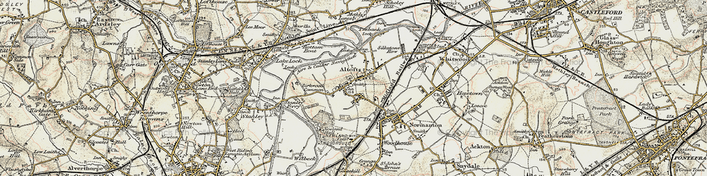Old map of Altofts in 1903