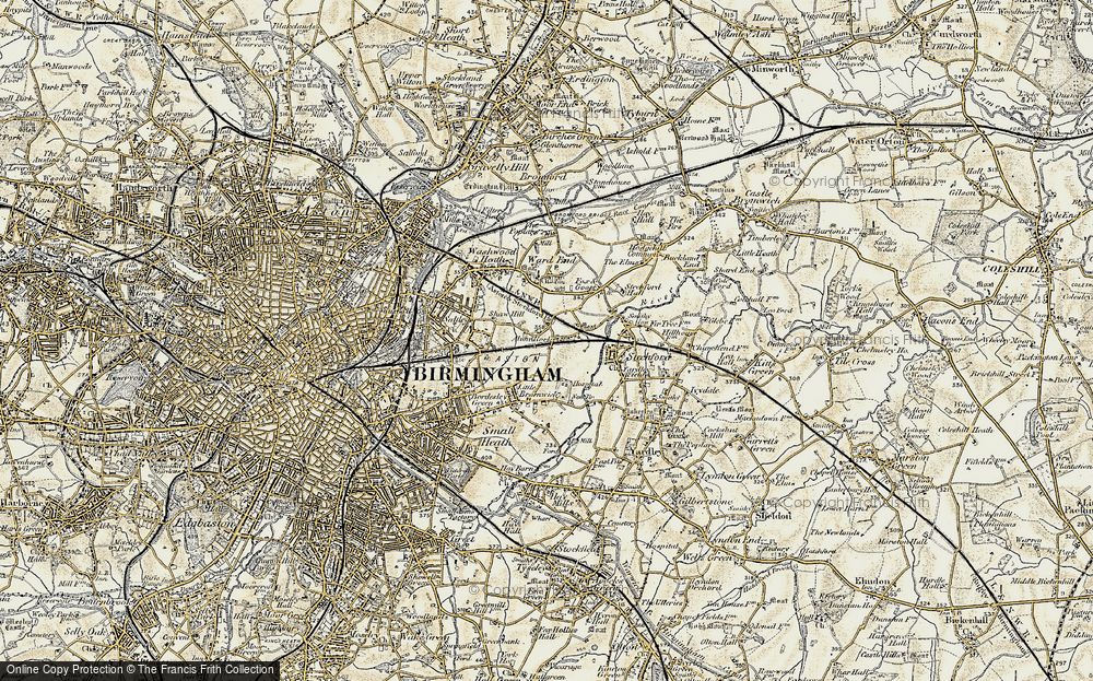Old Map of Alum Rock, 1901-1902 in 1901-1902