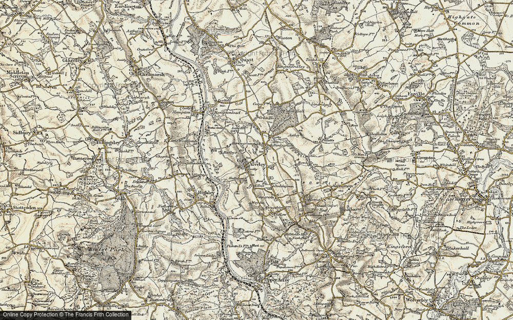 Old Map of Alveley, 1901-1902 in 1901-1902