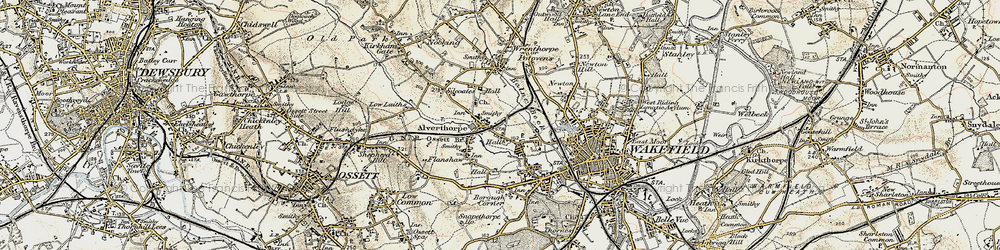 Old map of Alverthorpe in 1903