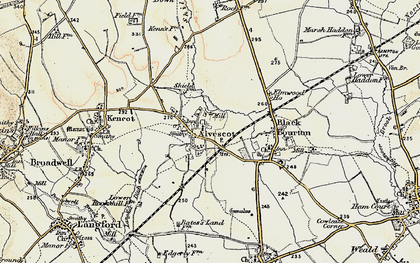 Old map of Alvescot in 1898-1899