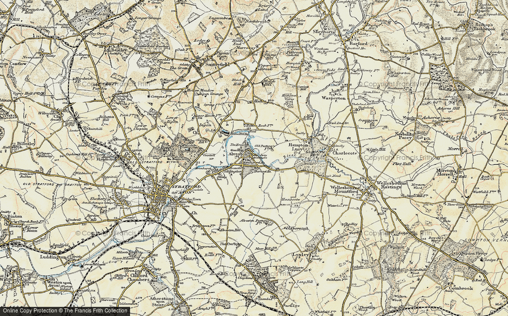 Old Map of Historic Map covering Alveston Ho in 1899-1902