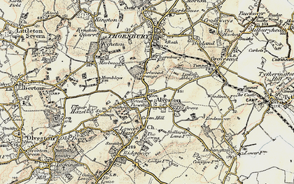 Old map of Alveston in 1899