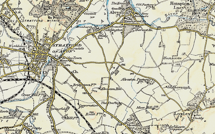 Old map of Alveston Hill in 1899-1902