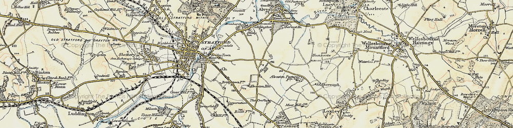 Old map of Alveston Hill in 1899-1902