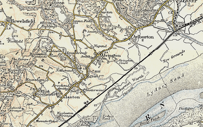 Old map of Alvington in 1899-1900