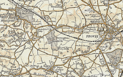 Old map of Brympton House in 1899