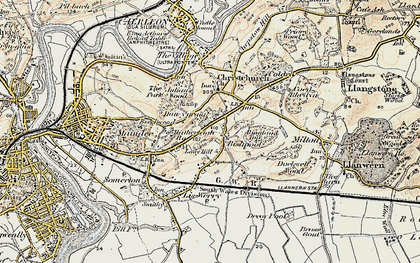 Old map of Alway in 1899-1900