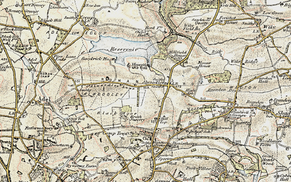 Old map of Alwoodley in 1903-1904