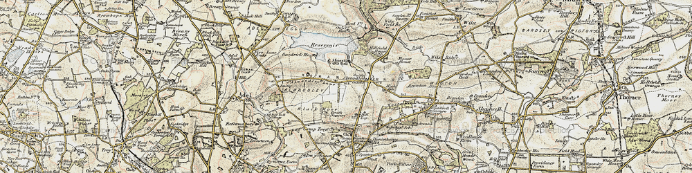 Old map of Alwoodley in 1903-1904