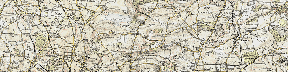 Old map of Alwoodley Gates in 1903-1904