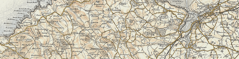Old map of Amalebra in 1900