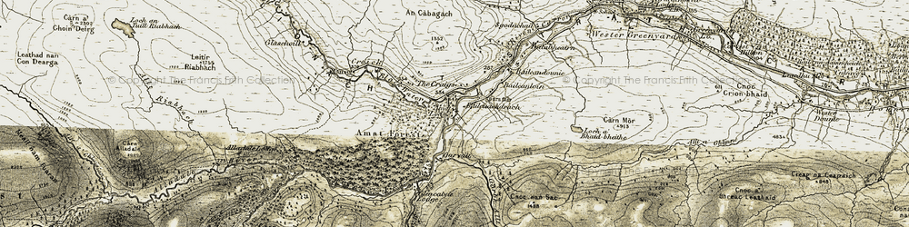Old map of Amatnatua in 1908-1912