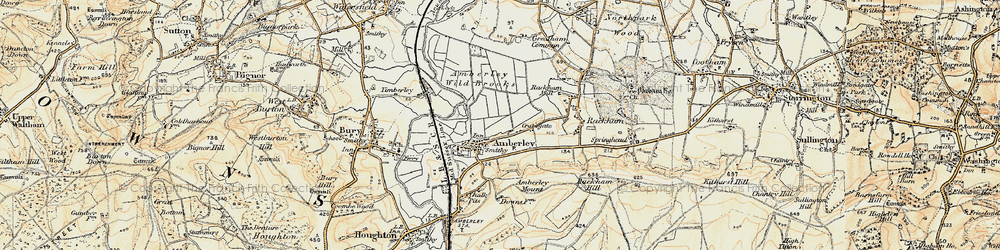 Old map of Amberley in 1897-1899