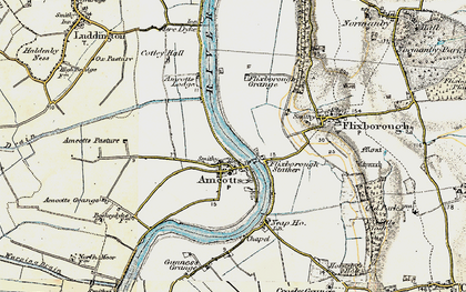 Old map of Amcotts in 1903