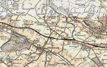 Old map of Amersham in 1897-1898