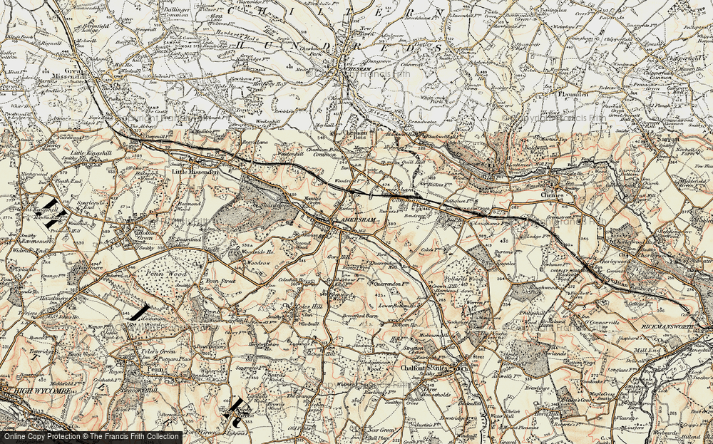 Old Map of Amersham Common, 1897-1898 in 1897-1898