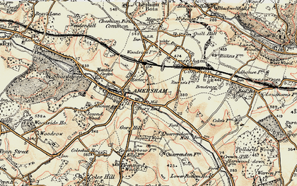 Old map of Amersham Common in 1897-1898