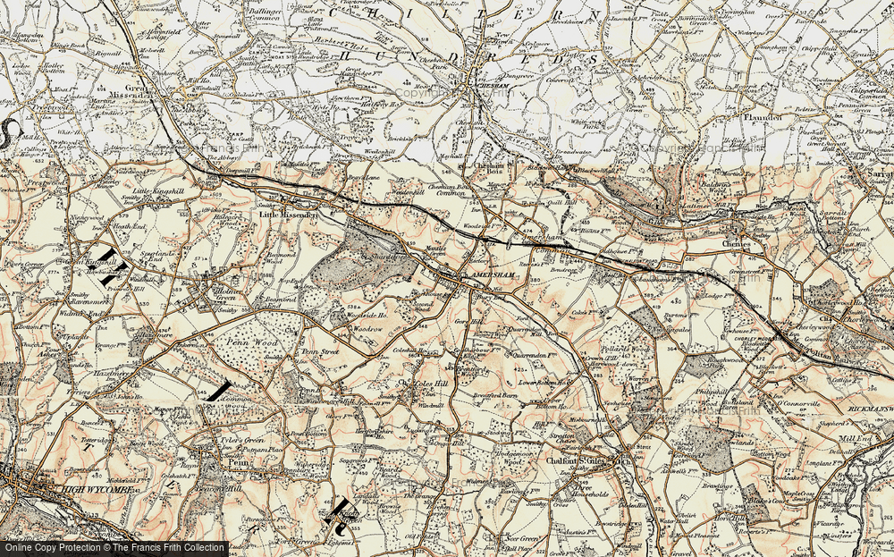 Old Map of Amersham Old Town, 1897-1898 in 1897-1898