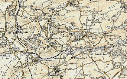 Old map of Timsbury Bottom in 1899