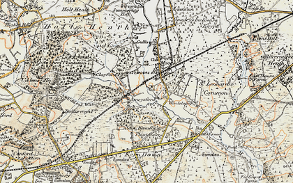 Old map of Ameysford in 1897-1909
