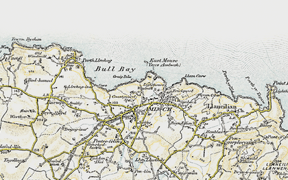 Old map of Amlwch in 1903-1910