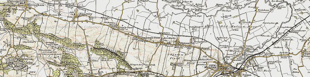 Old map of Amotherby in 1903-1904