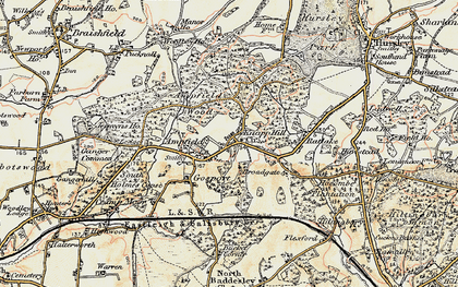 Old map of Ampfield Wood in 1897-1909