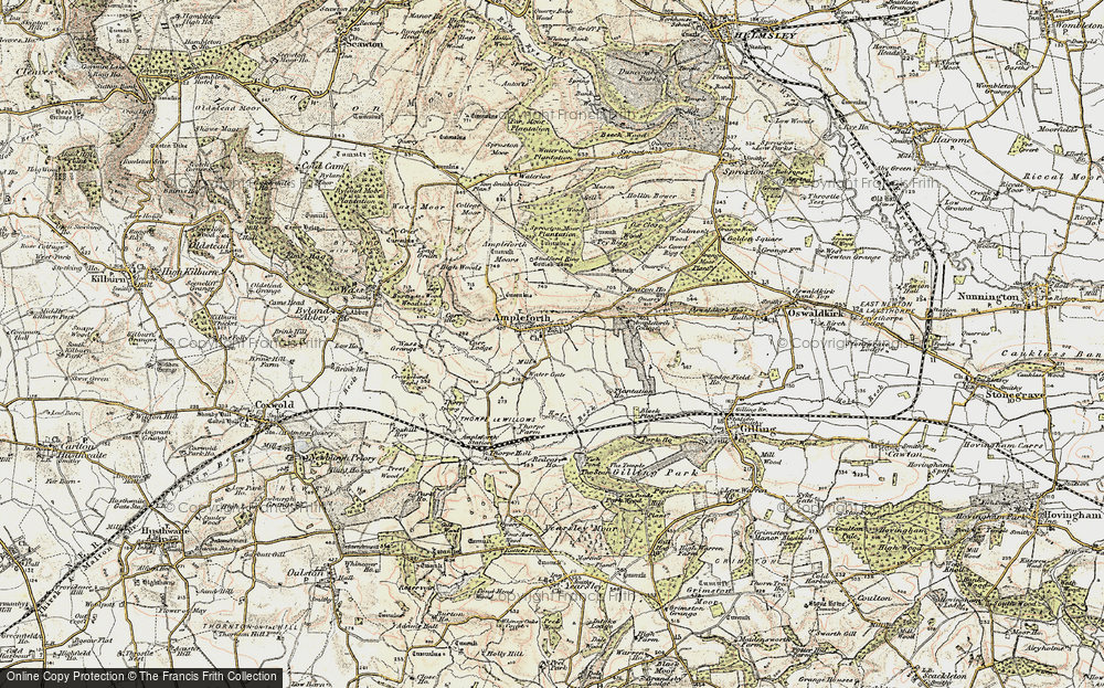 Old Map of Ampleforth, 1903-1904 in 1903-1904
