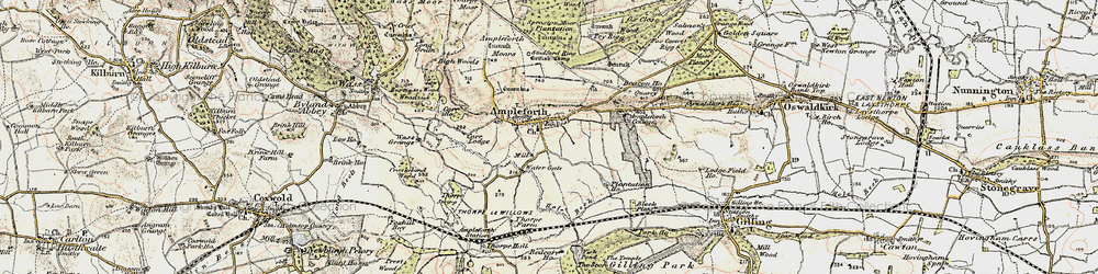 Old map of Ampleforth in 1903-1904