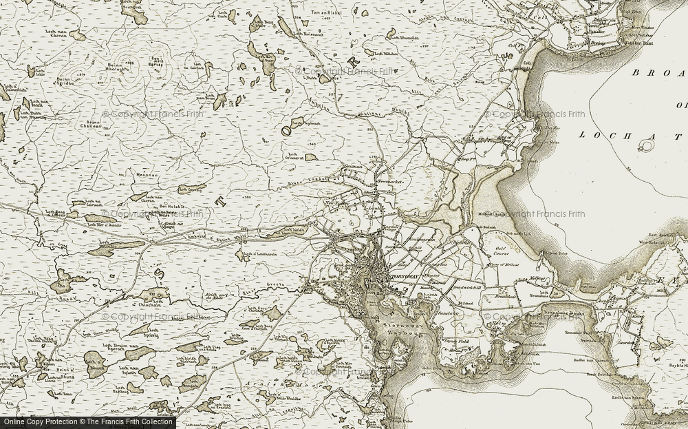 Old Map of An Gleann Ur, 1909-1911 in 1909-1911