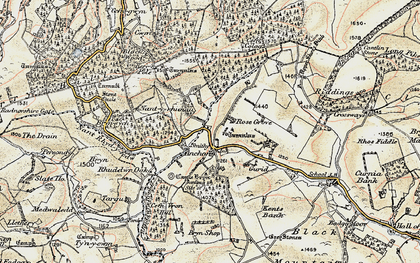 Old map of Bryn-sych in 1901-1903