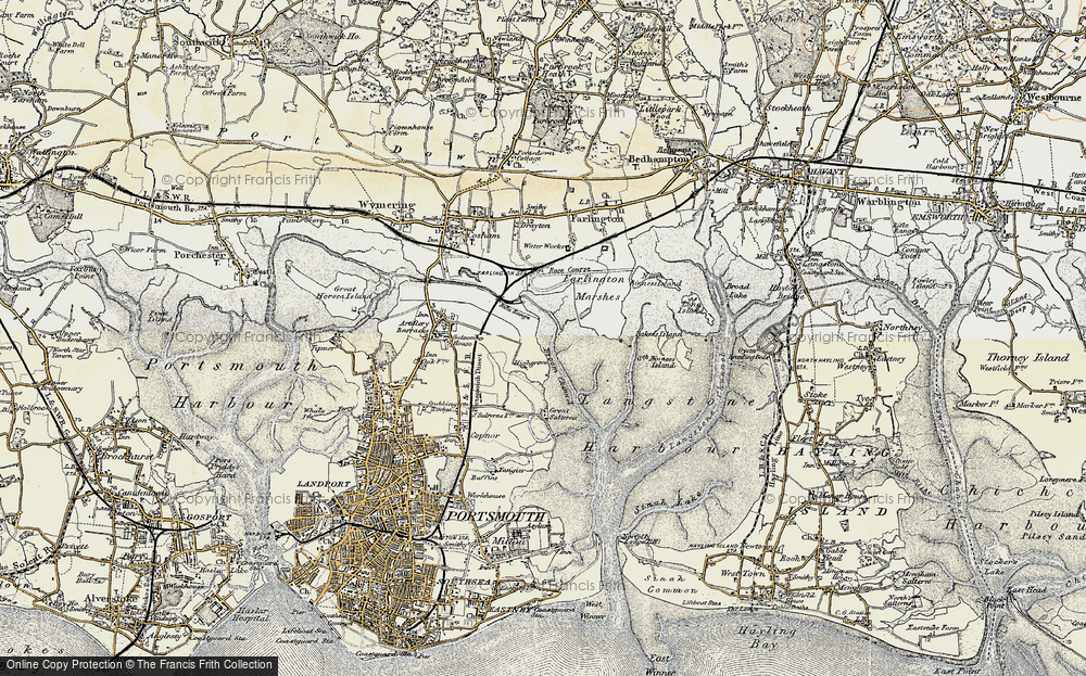 Old Map of Historic Map covering Broom Channel in 1897-1899